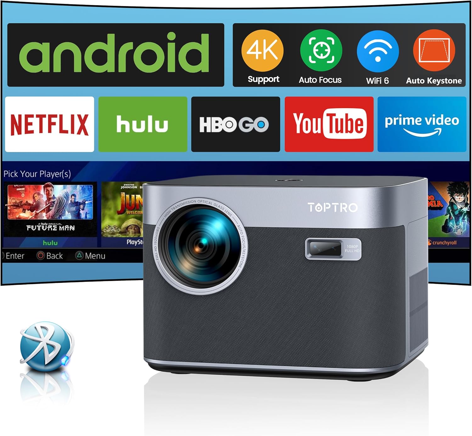 ویدیو پروژکتور اندرویدی TOPTRO X7