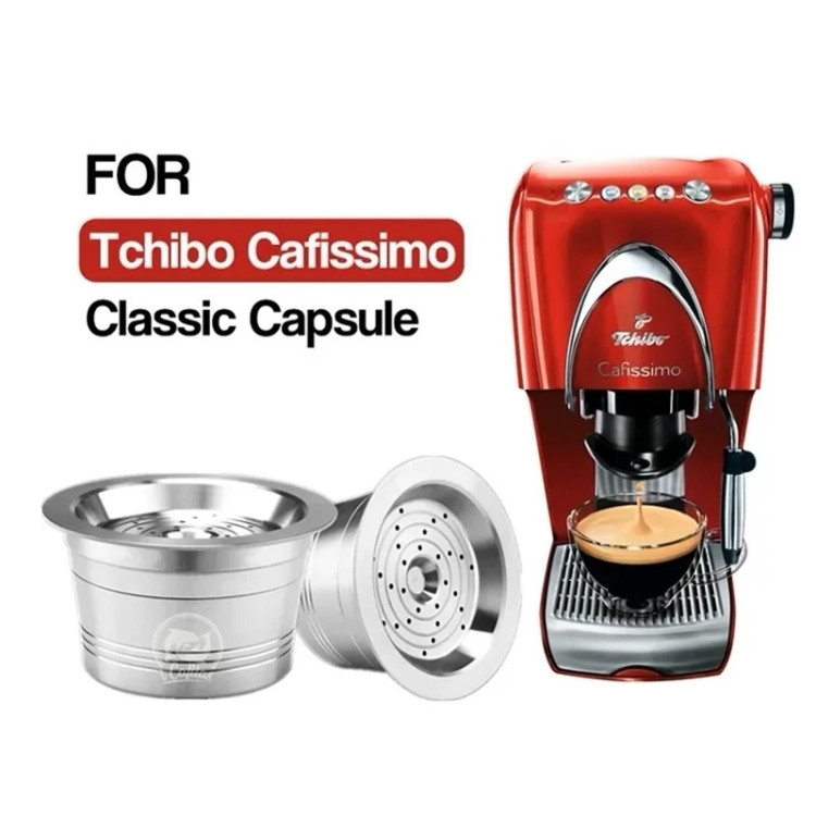 کپسول استیل قابل شارژ قهوه،کاپ Tchibo Cafissimo